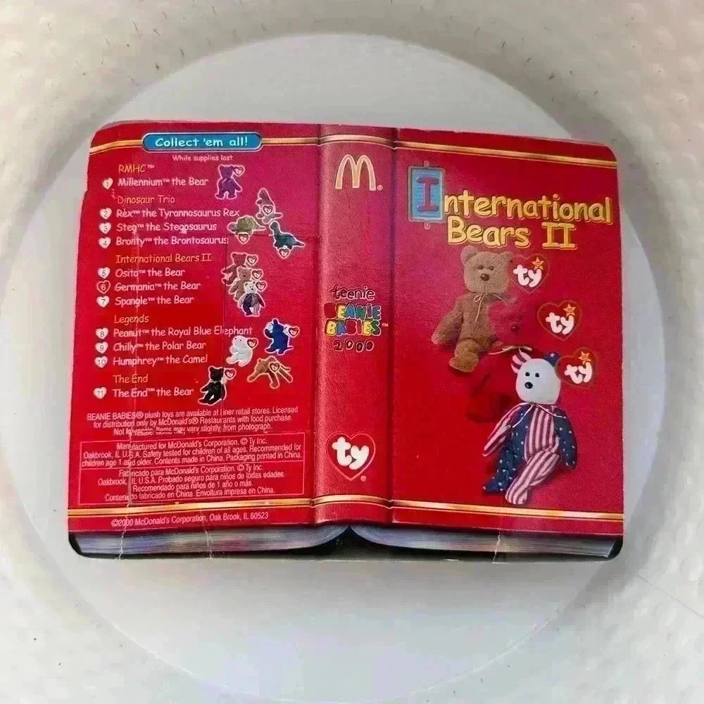 TY Teenie Beanie Baby GERMANIA Bear McDonalds Vintage International/open back - Picture 7 of 14